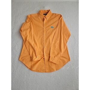 Ralph Lauren Long Sleeve Button Down Mens Orange Dual Match Pony Size Large